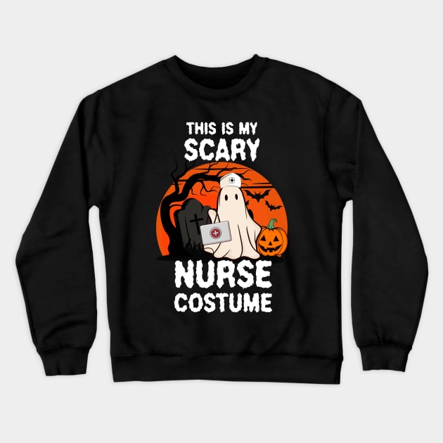 Halloween Scary Nurse Costume Crewneck Sweatshirt by DesingHeven